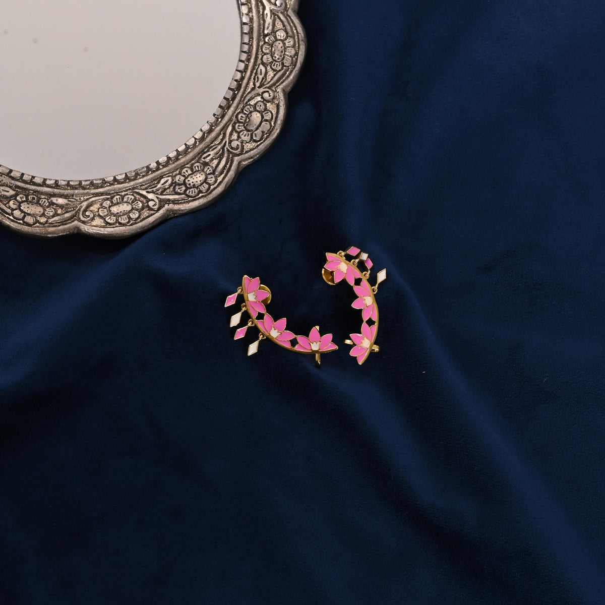 Handmade Enamelled Gold Plated Ear cuffs for Women and Girls