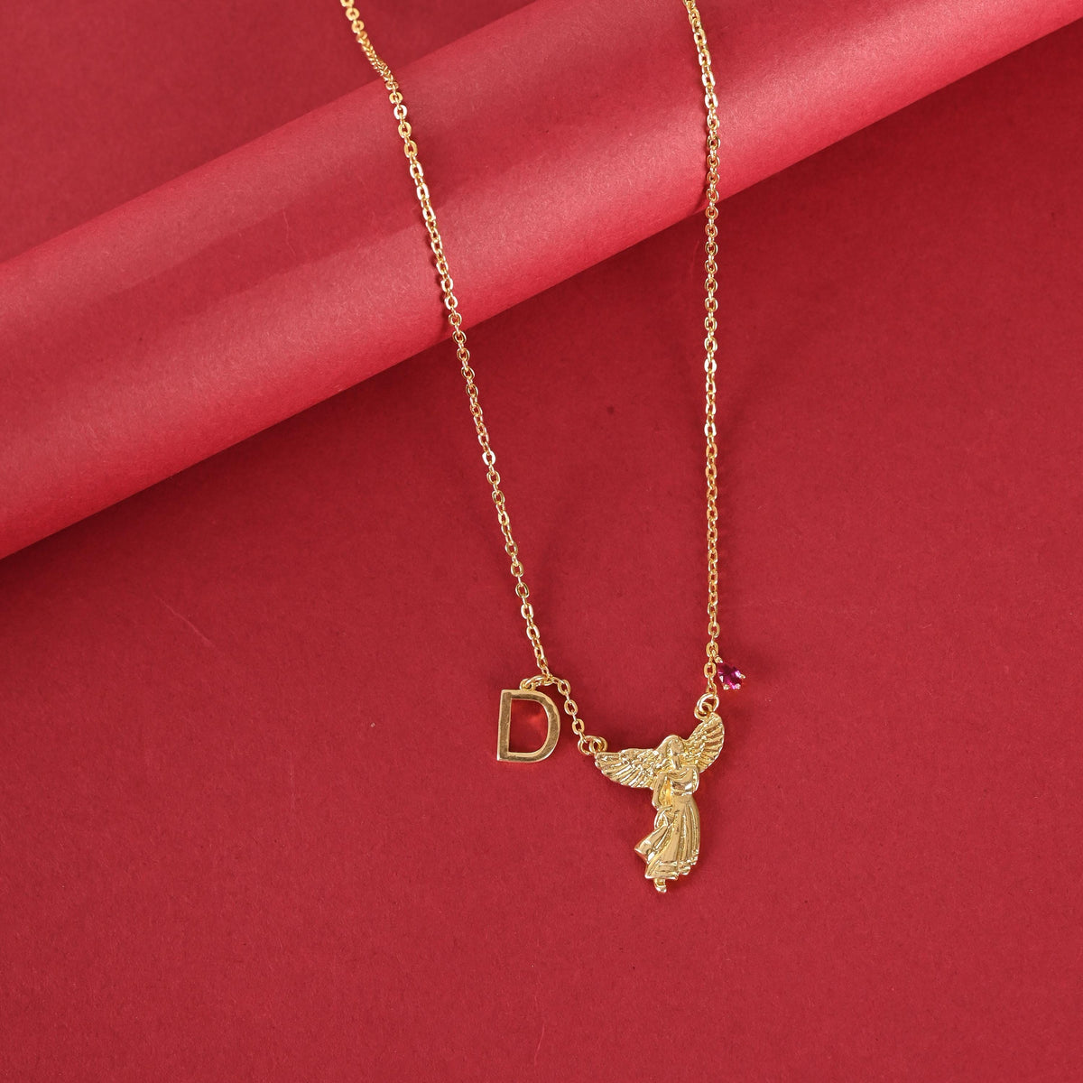 Custom Initial Necklace: Personalized Gold Plated Brass Jewelry