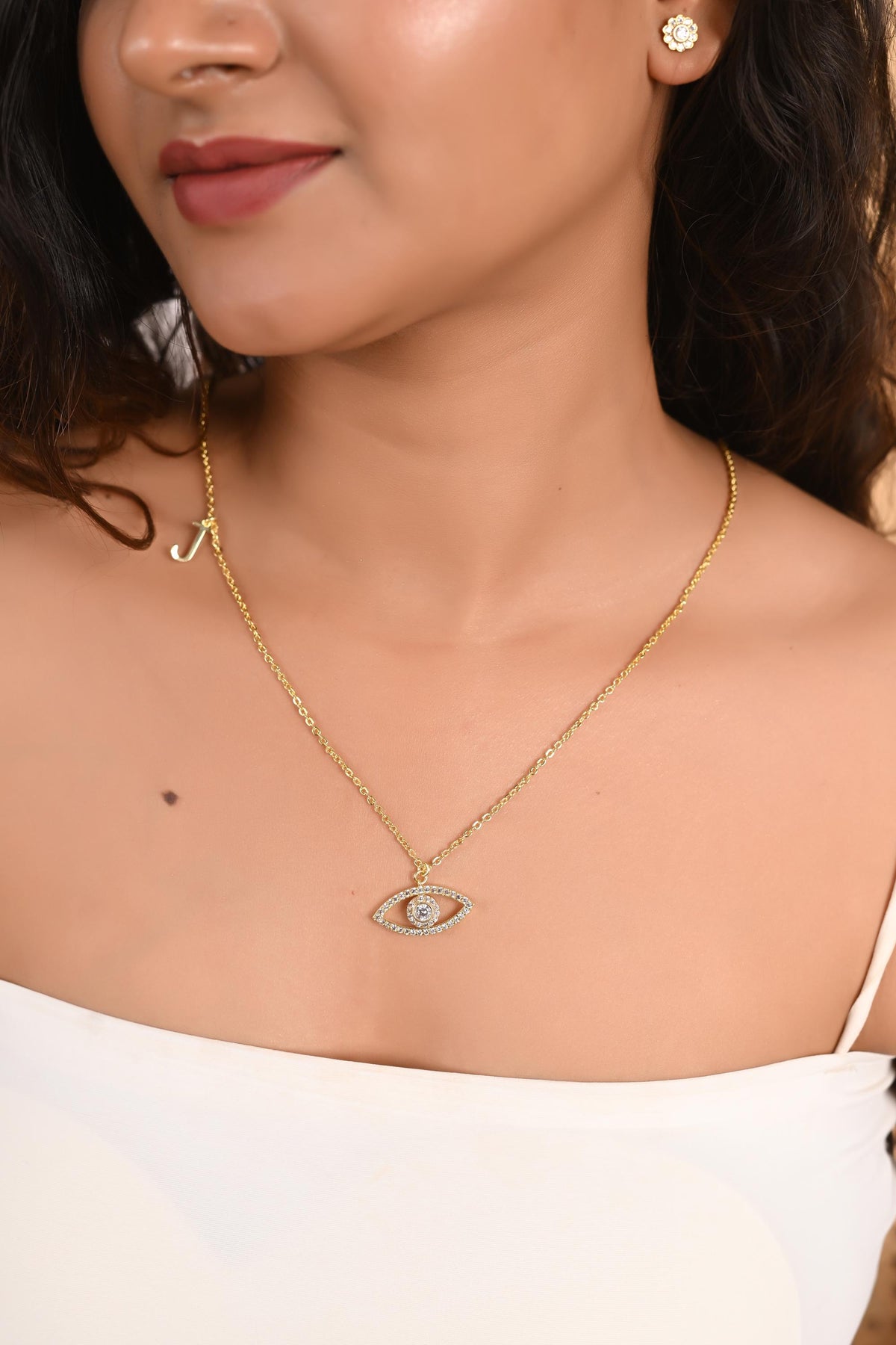 Custom Initial Necklace Personalized Gold-Plated Brass Jewelry