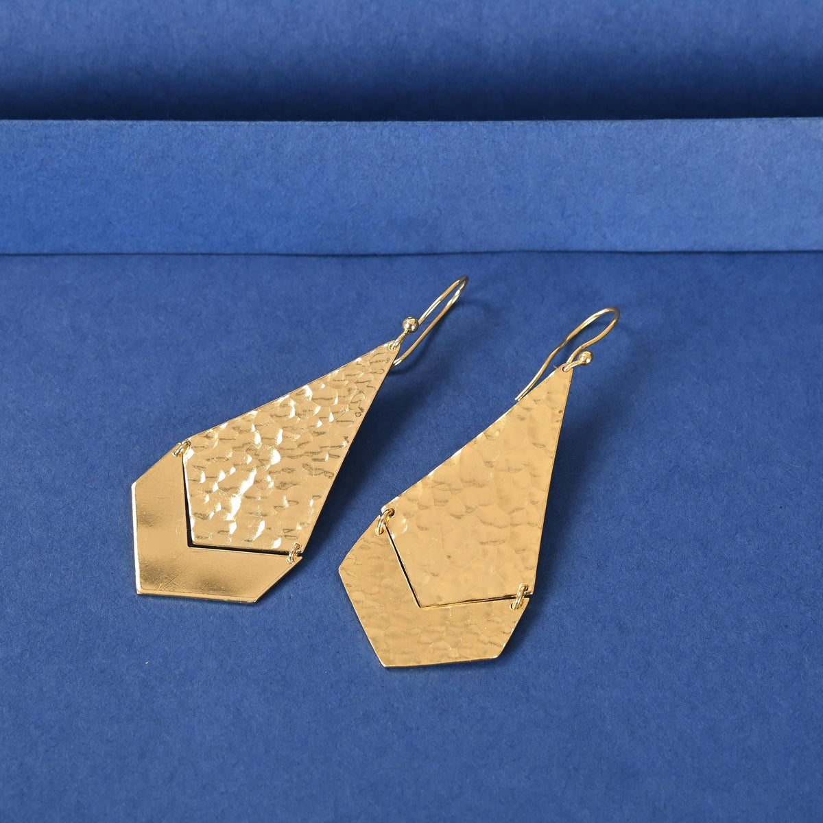 Handmade Gold Dangle Earrings for Women and Girls, Drop Earrings Pack of 1