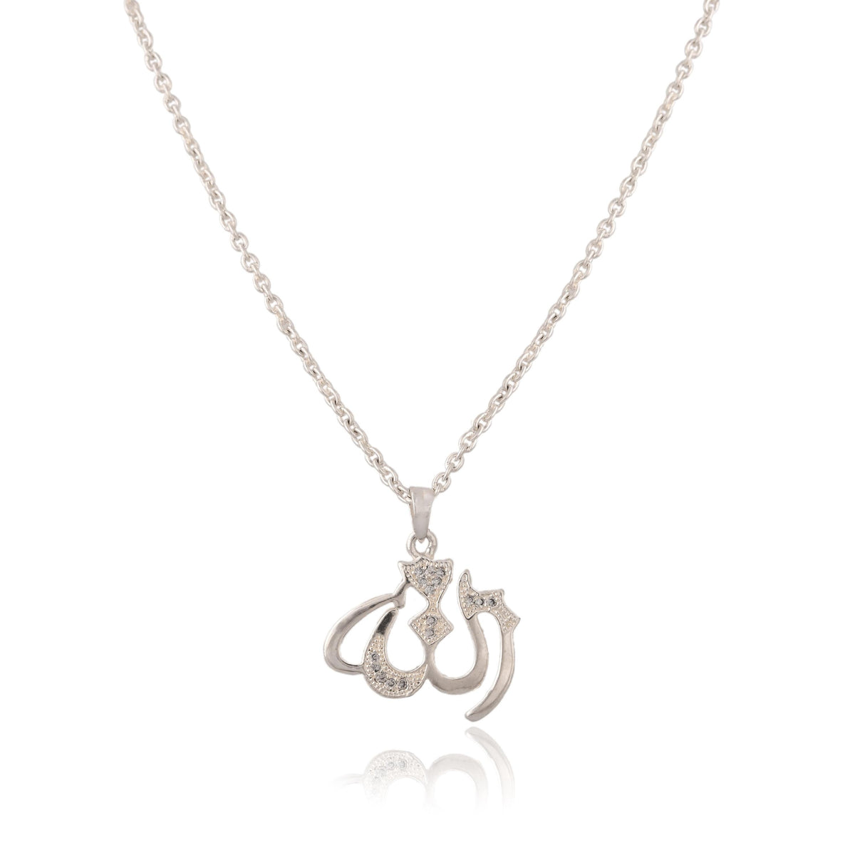Allah Pendant Necklace – Sparkling Arabic Calligraphy Jewelry, Hypoallergenic Unisex Faith Symbol