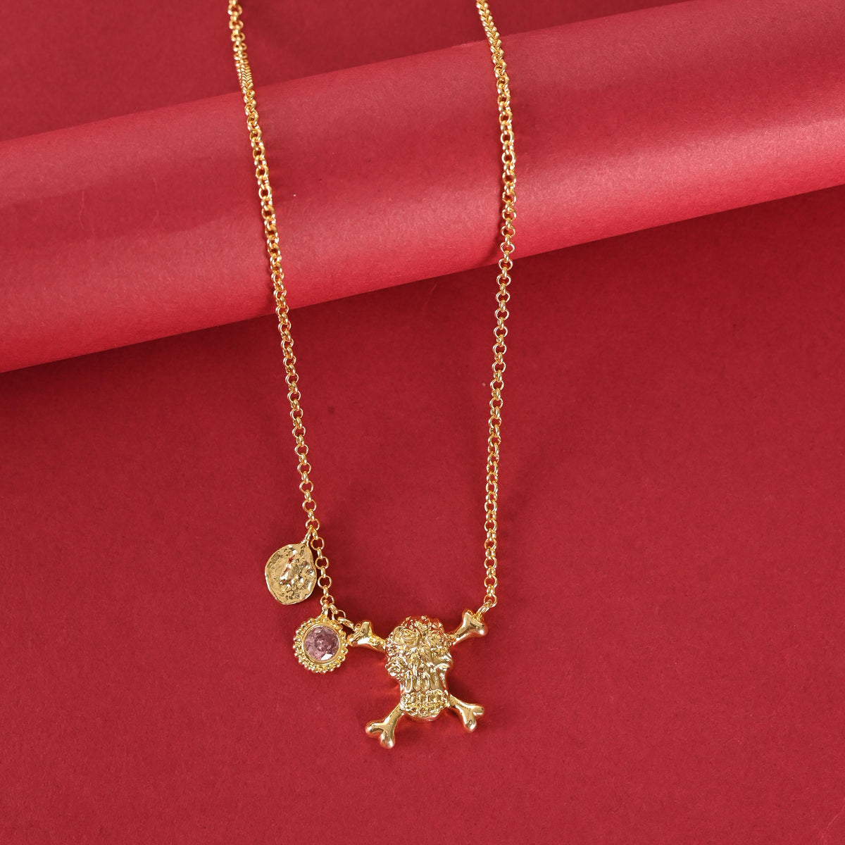 Custom Birthstone Initial Necklace: Personalized Gold Plated Brass Jewelry