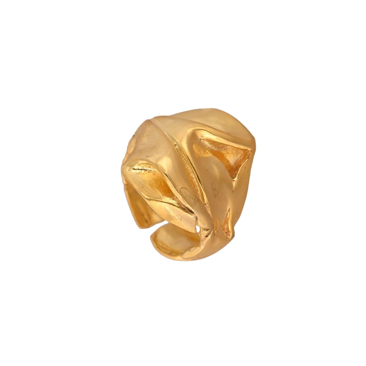Handmade Gold Plated Adjustable Statement Ring for Women & Girls