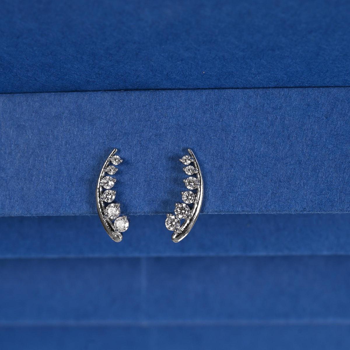 Zircon Stud Earrings: Hypoallergenic Silver, Gold Plated