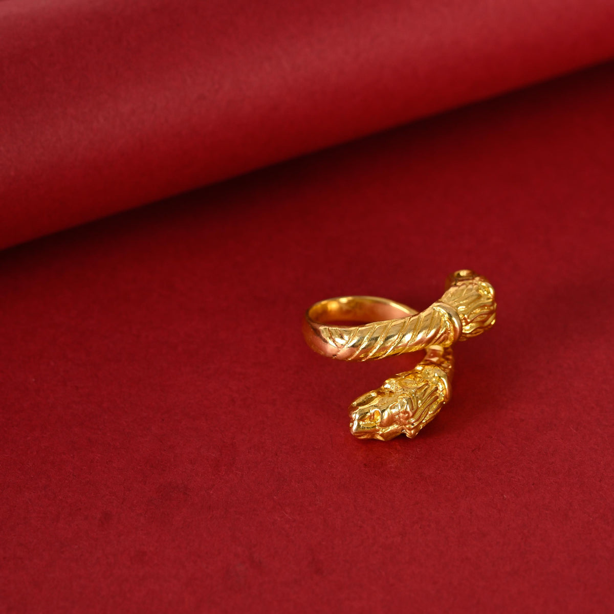 Adjustable Gold Plated Statement Ring for Women & Girls