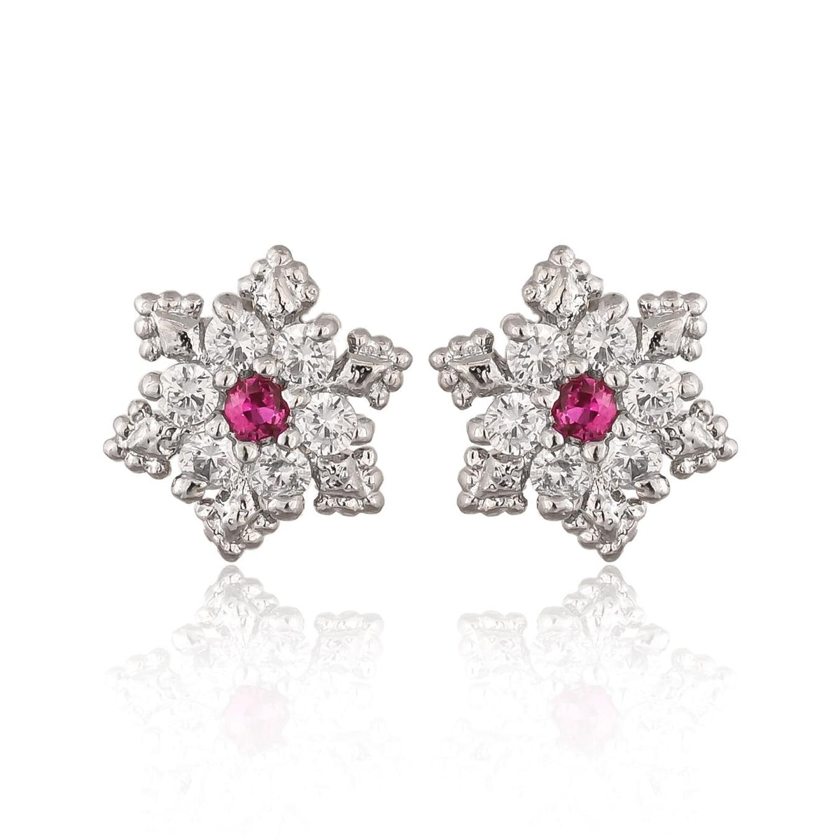 Zircon Stud Earrings: Hypoallergenic Silver, Gold Plated