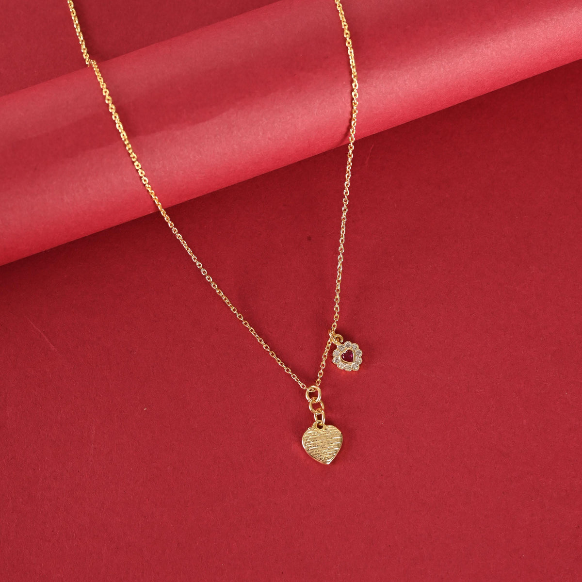 Custom Initial Gold Necklace for Women, Heart Shaped Necklace