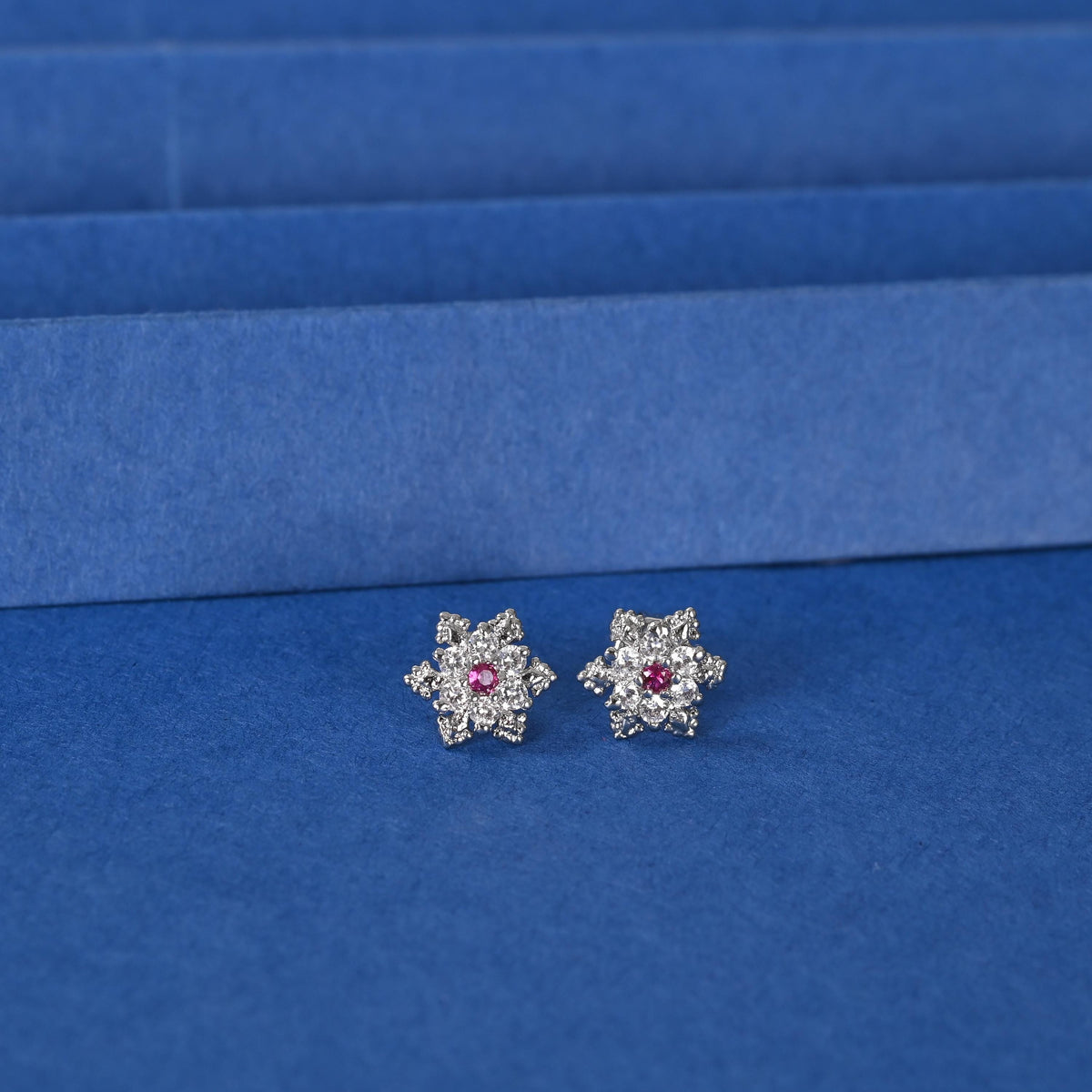 Zircon Stud Earrings: Hypoallergenic Silver, Gold Plated