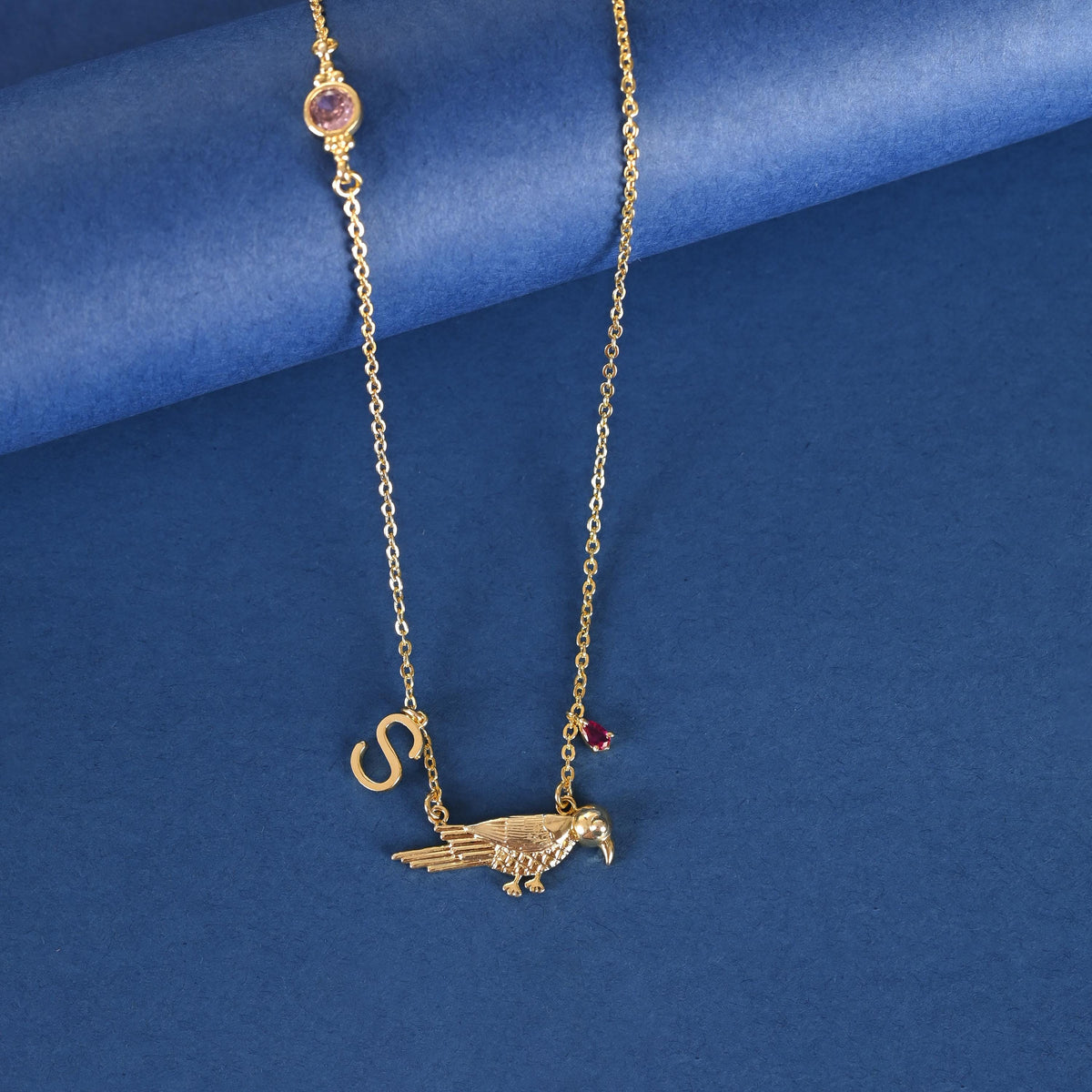 Custom Initial Necklace: Personalized Gold Plated Brass Jewelry