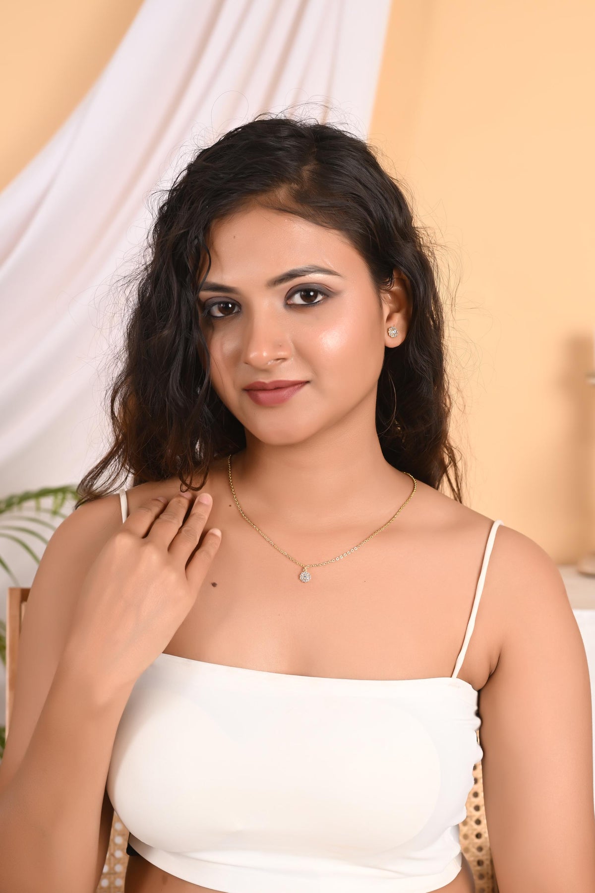 Handmade Gold-Plated, Silver-Plated Necklace for Women and Girls