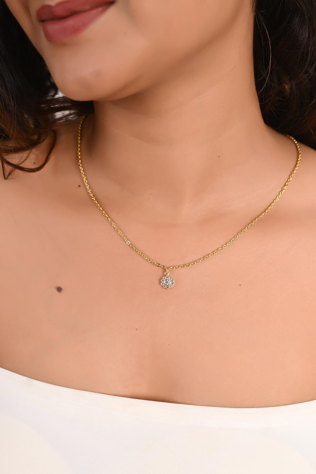 Handmade Gold-Plated, Silver-Plated Necklace for Women and Girls