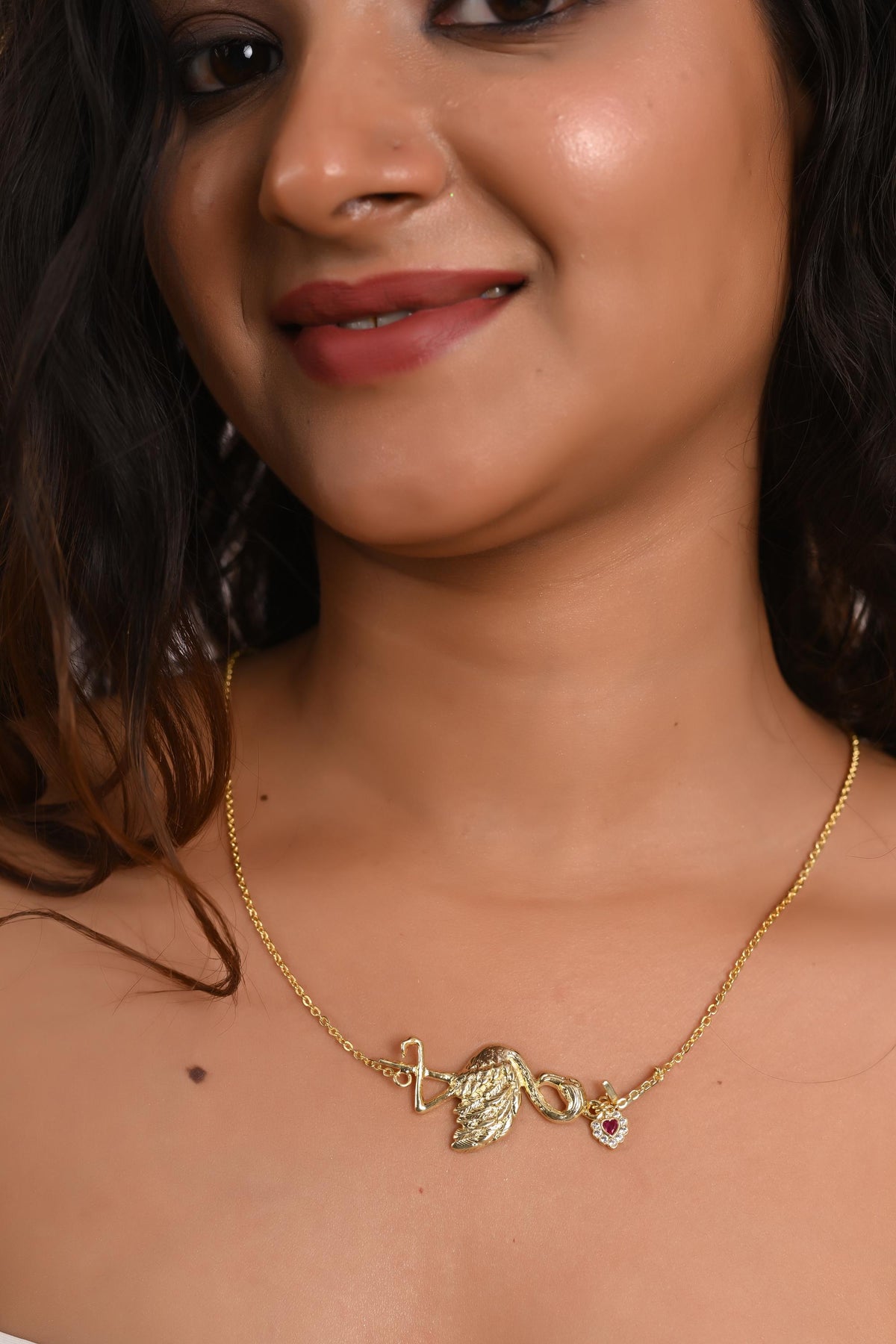 Custom Initial Necklace: Gold Bubble Letter Necklace