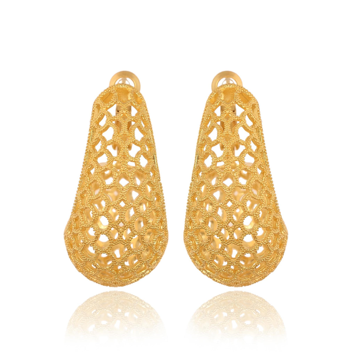 Gold Plated Hoop Earrings: Brass Statement Jewelry