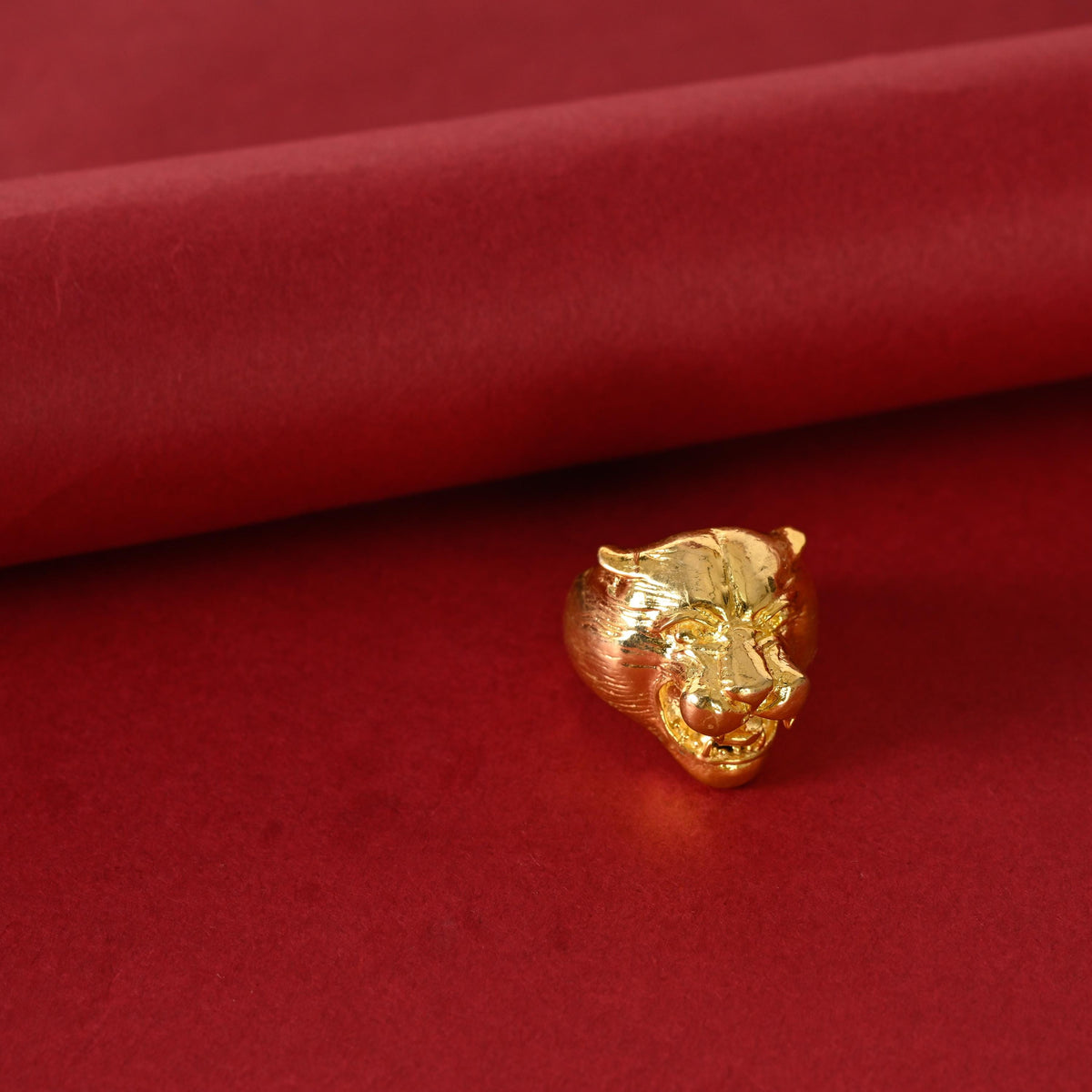 Handmade Gold-Plated Adjustable Statement Ring for Women & Girls