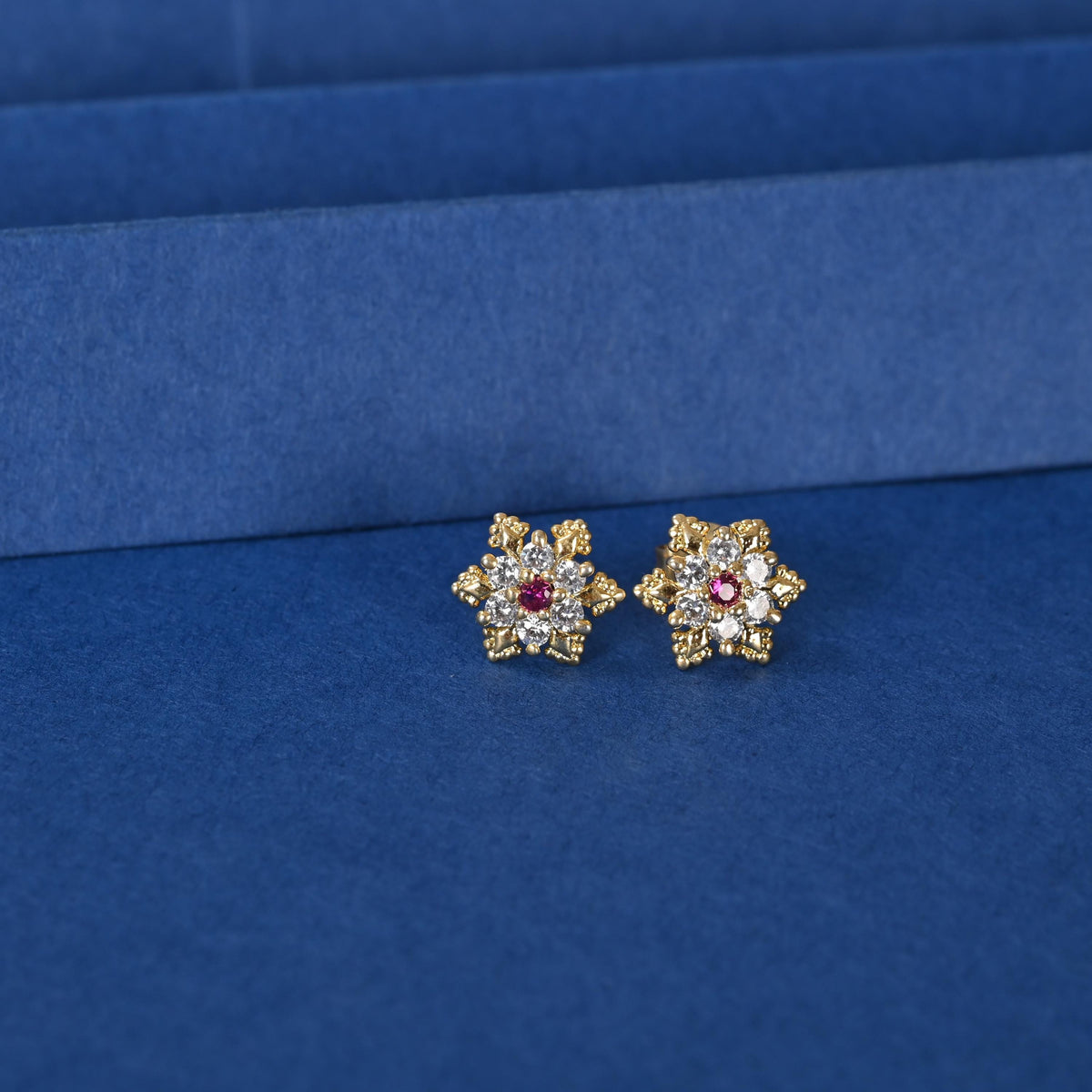Zircon Stud Earrings: Hypoallergenic Silver, Gold Plated