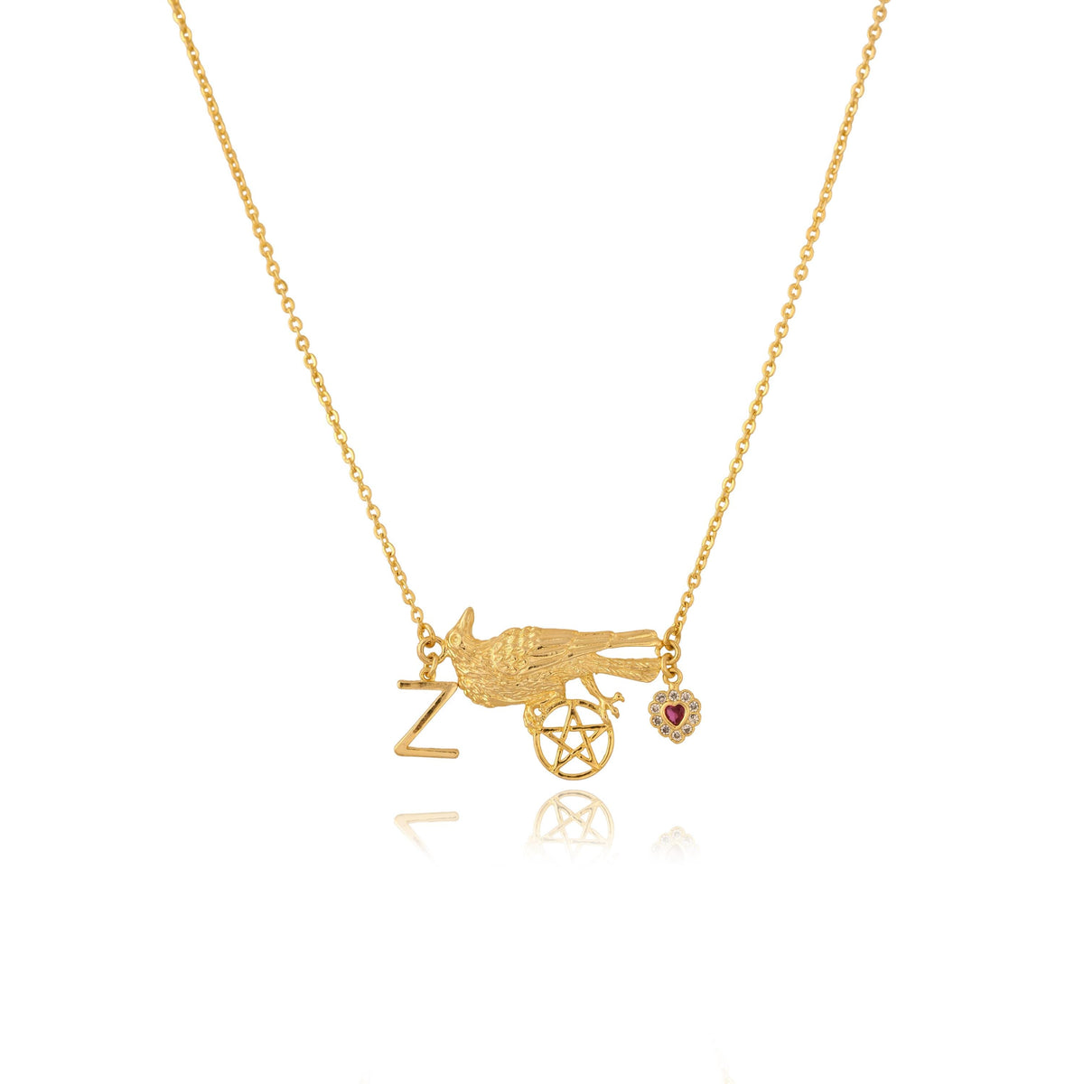 Custom Initial Necklace: Personalized Gold Plated Brass Jewelry