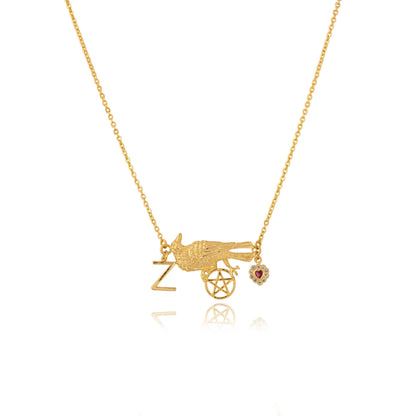 Custom Initial Necklace: Personalized Gold Plated Brass Jewelry