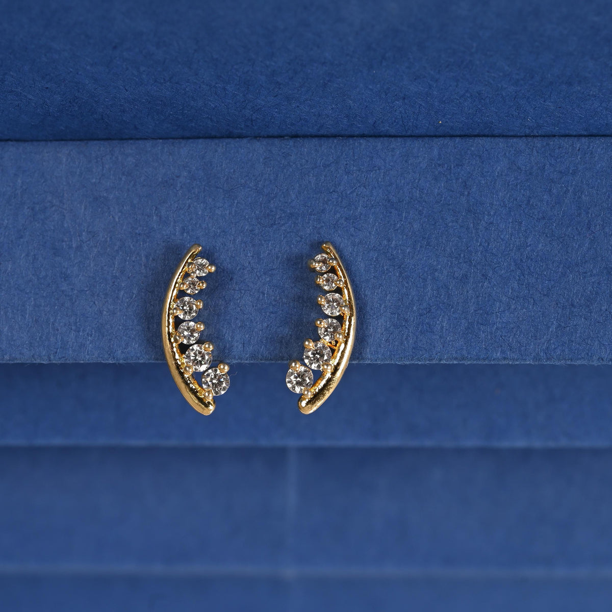 Zircon Stud Earrings: Hypoallergenic Silver, Gold Plated
