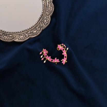 Handmade Enamelled Gold Plated Ear cuffs for Women and Girls