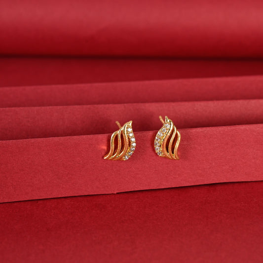 Zircon Stud Earrings: Hypoallergenic Silver, Gold, Rose Gold Plated