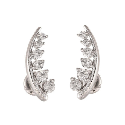 Zircon Stud Earrings: Hypoallergenic Silver, Gold Plated