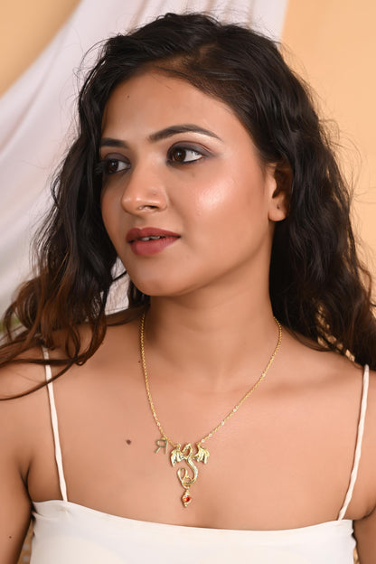 Custom Birthstone Initial Necklace: Personalized Gold Plated Brass Jewelry