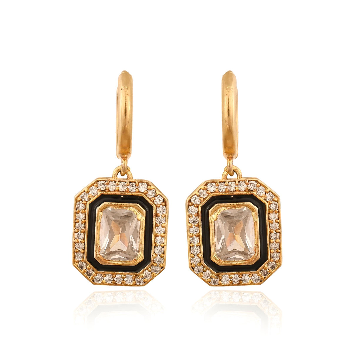 Handmade Gold Plated and Silver-Plated Dangle Hoop Earring for Women and Girls