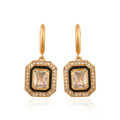Handmade Gold Plated and Silver-Plated Dangle Hoop Earring for Women and Girls