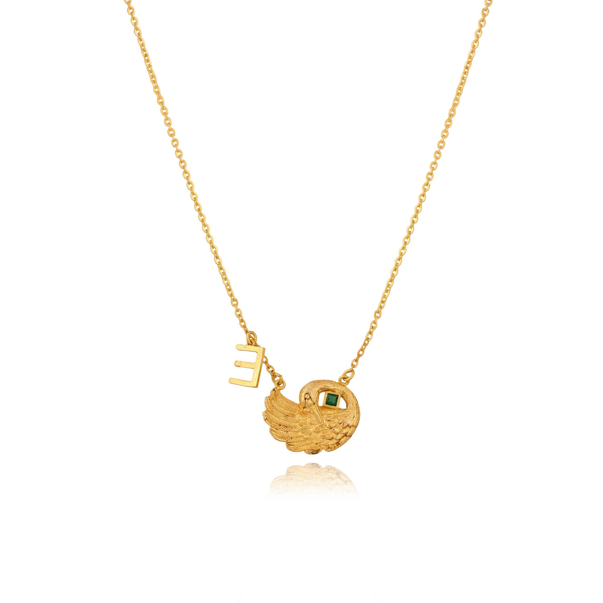 Custom Initial Necklace: Personalized Gold Plated Brass Jewelry