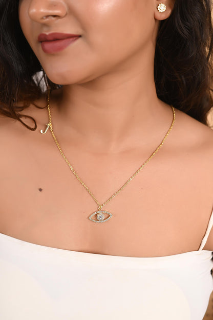 Custom Initial Necklace Personalized Gold-Plated Brass Jewelry