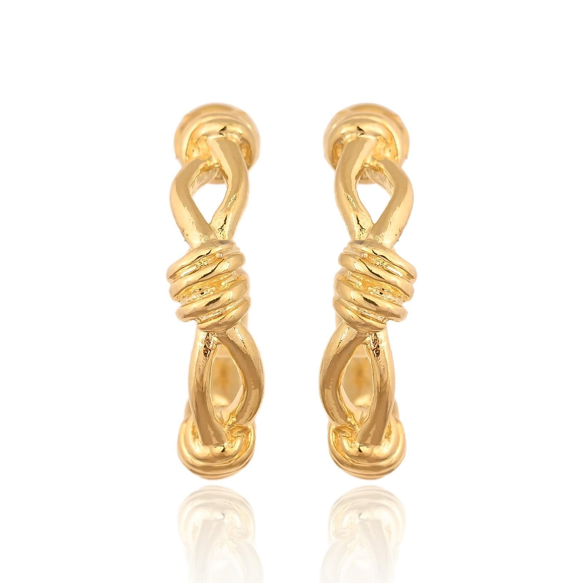 Gold Plated Brass Hoop Earrings: Statement Jewelry