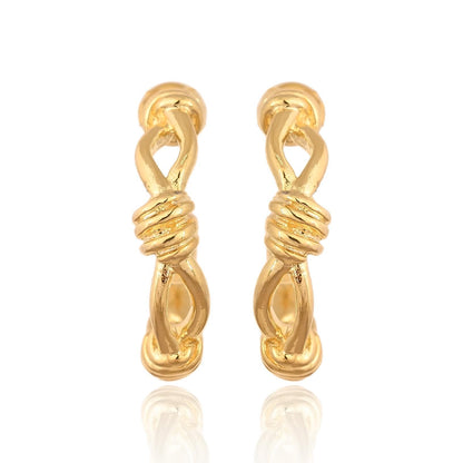 Gold Plated Brass Hoop Earrings: Statement Jewelry