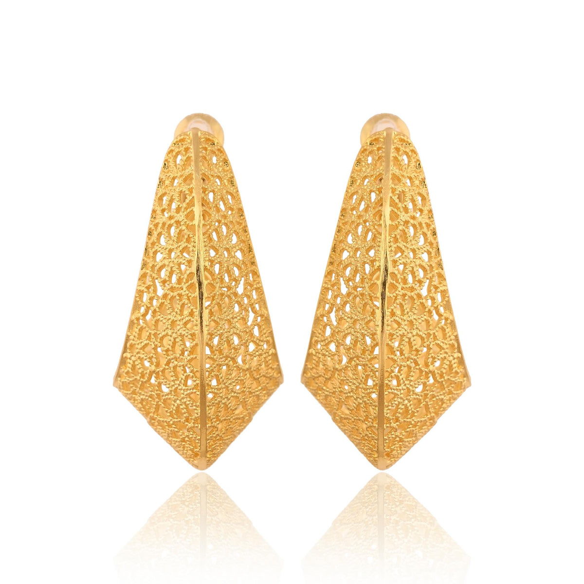 Gold Plated Hoop Earrings: Brass Statement Jewelry