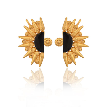 Handcrafted Enamelled Gold-Plated Ear cuffs for Women and Girls