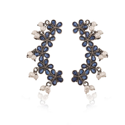 Handmade cuff Earrings for Women, Silver Plated Ear Cuffs for Girls