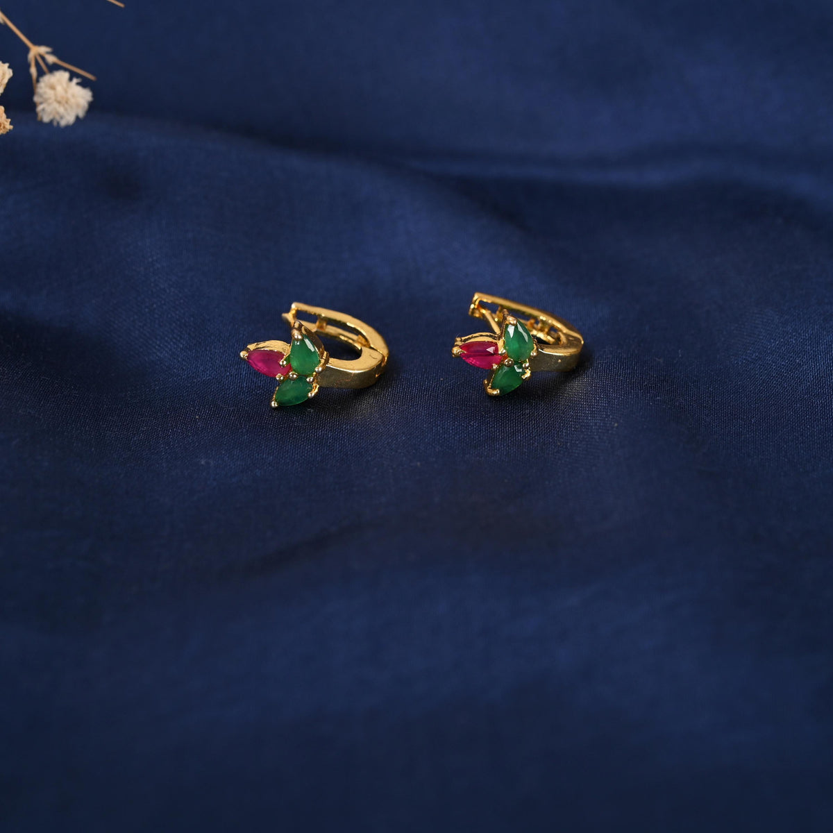 Gold Plated Zircon Stud Earrings for Women