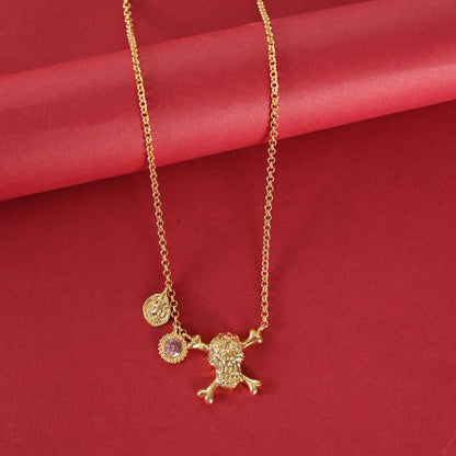 Custom Birthstone Initial Necklace: Personalized Gold Plated Brass Jewelry