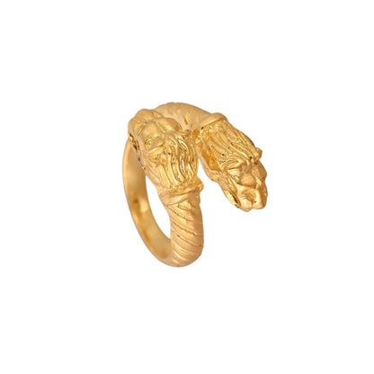 Adjustable Gold Plated Statement Ring for Women & Girls