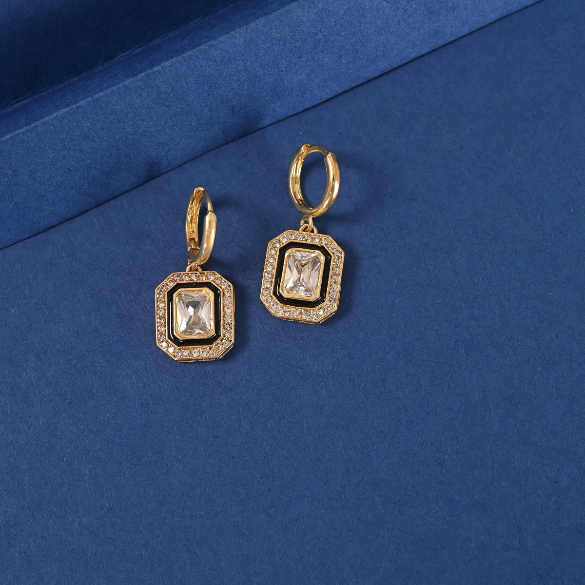 Handmade Gold Plated and Silver-Plated Dangle Hoop Earring for Women and Girls