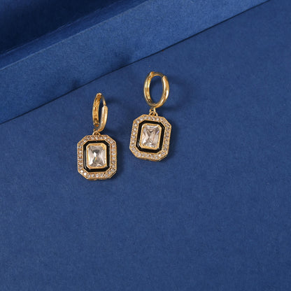 Handmade Gold Plated and Silver-Plated Dangle Hoop Earring for Women and Girls