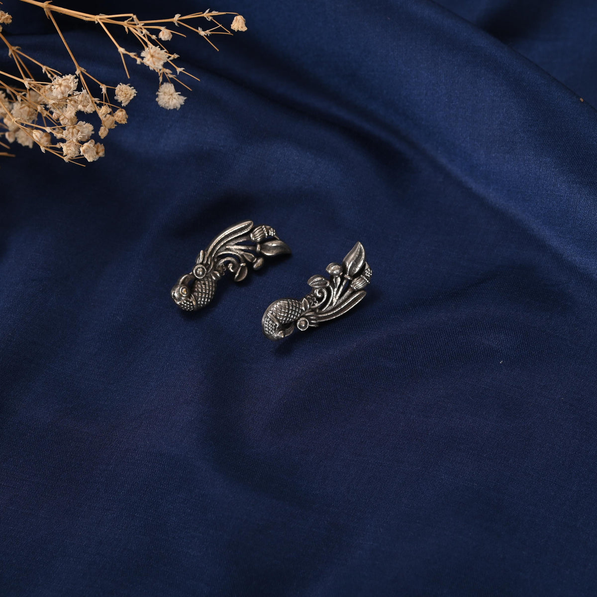 Antique Silver-Plating Peacock Earrings for women
