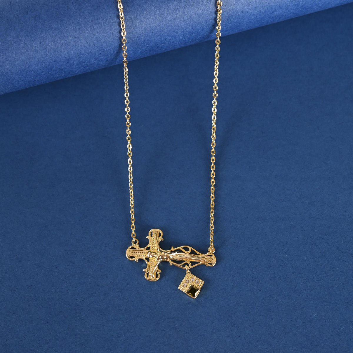 Handmade Gold Plated / Sterling Silver Cross Necklace for women