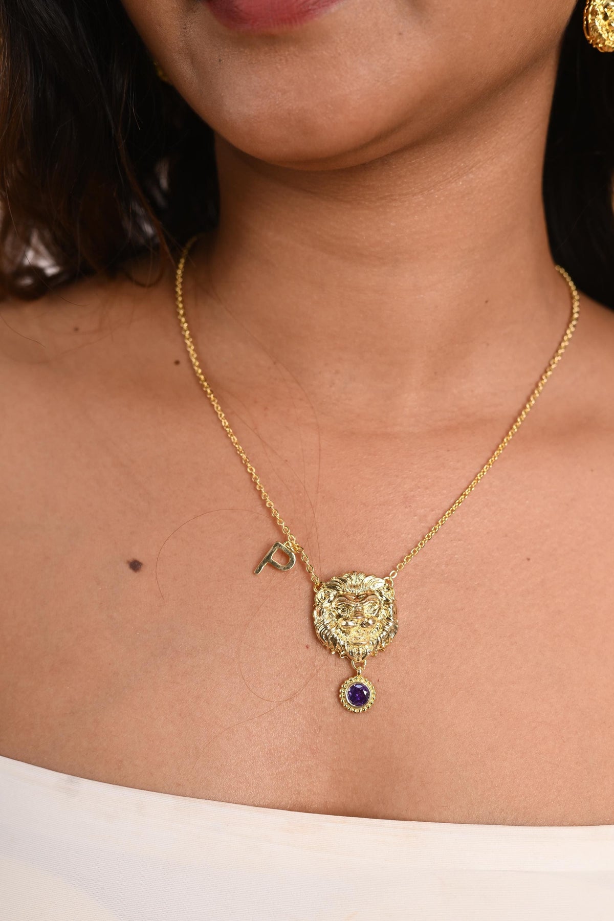 Custom Handmade Initial Necklace Personalized Gold Brass Jewelry