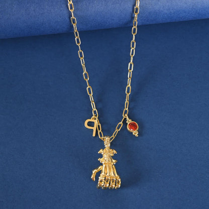 Custom Birthstone Initial Necklace: Personalized Gold Plated Brass Jewelry