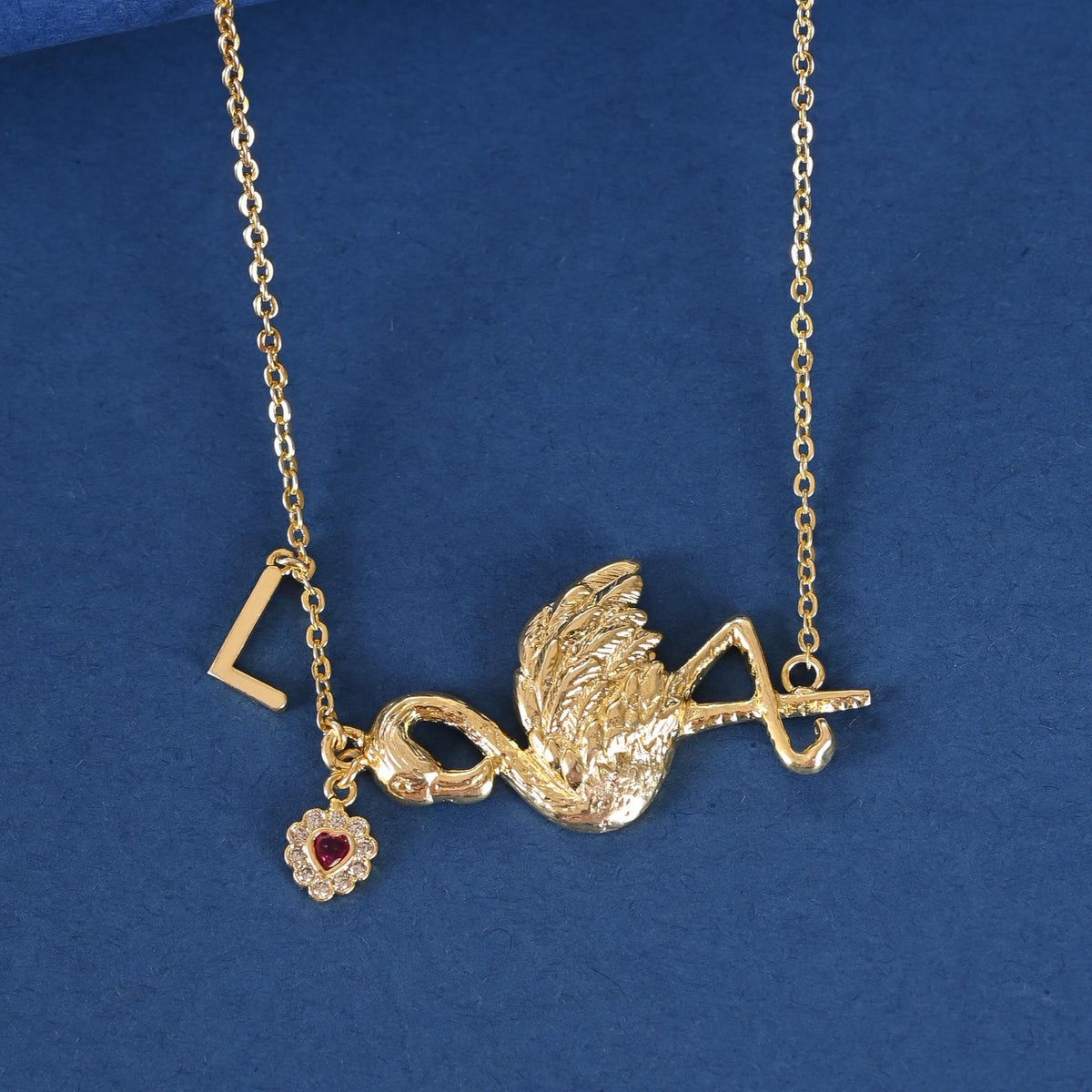 Custom Initial Necklace: Gold Bubble Letter Necklace