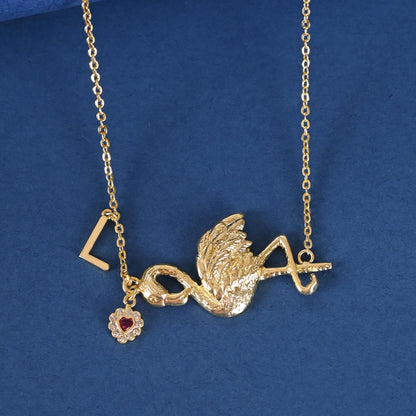 Custom Initial Necklace: Gold Bubble Letter Necklace