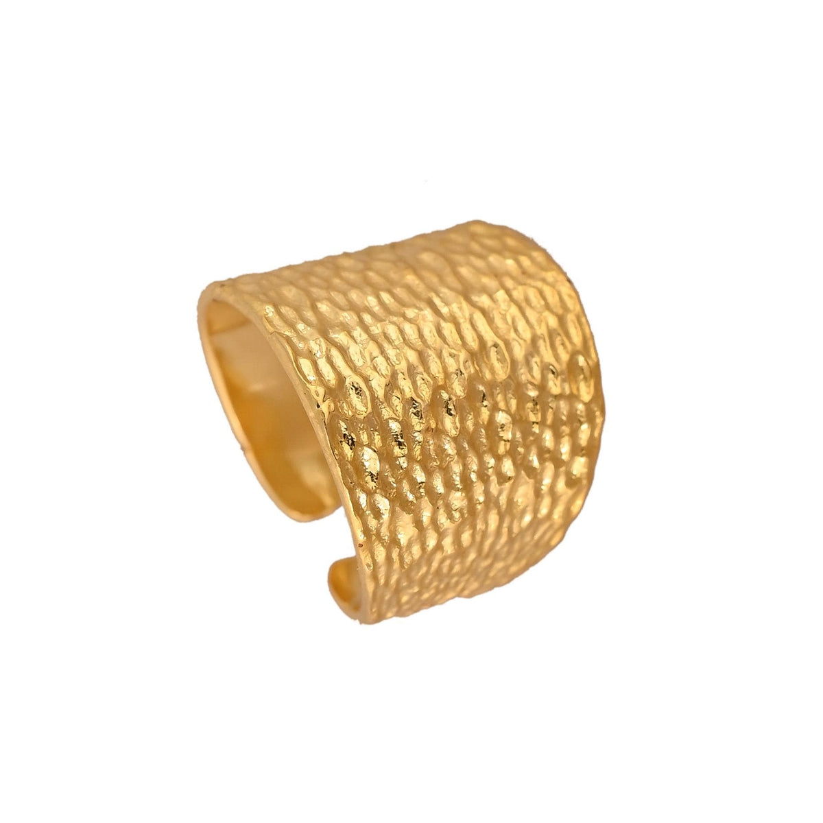 Gold Plated Adjustable Statement Ring for Women & Girls