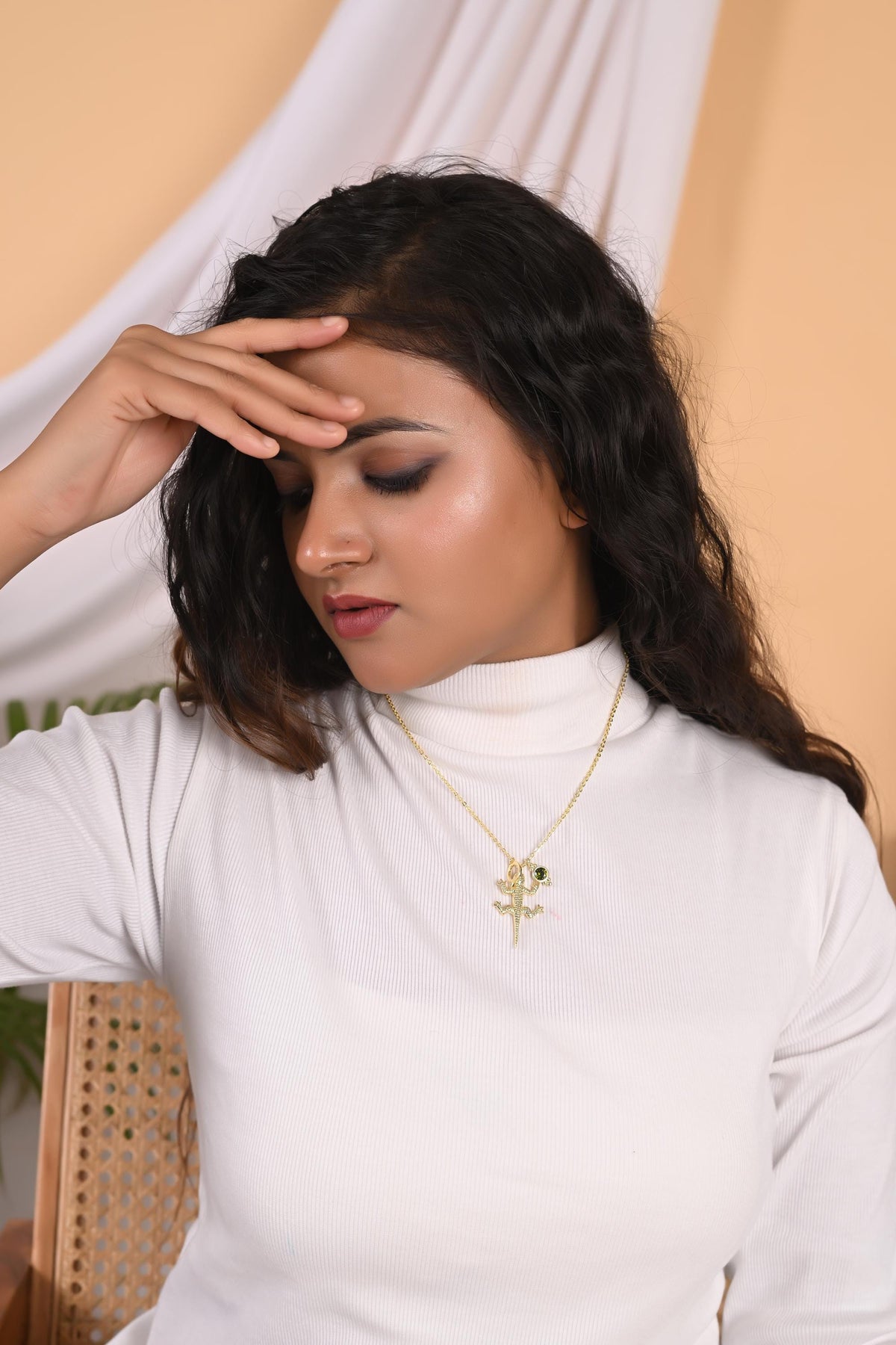 Custom Birthstone Initial Necklace: Personalized Gold Plated Brass Jewelry