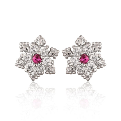 Zircon Stud Earrings: Hypoallergenic Silver, Gold Plated