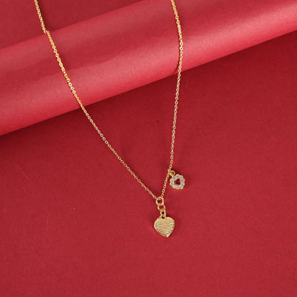 Custom Initial Gold Necklace for Women, Heart Shaped Necklace